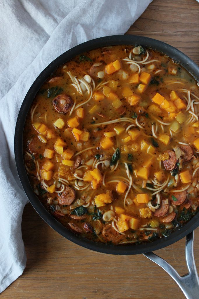 Porotos chilenos en guiso